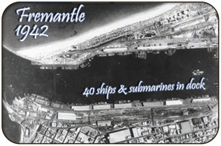 Fremantle Aerial Photo during World War 2, Fremantle Harbour, Western Australia