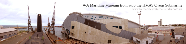 HMAS 'Ovens' Submarine at Fremantle - WA Maritime Museum - Panoramic Photo - image subject to copyright