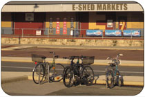 Bicycle friendly eShed Shopping in Fremantle