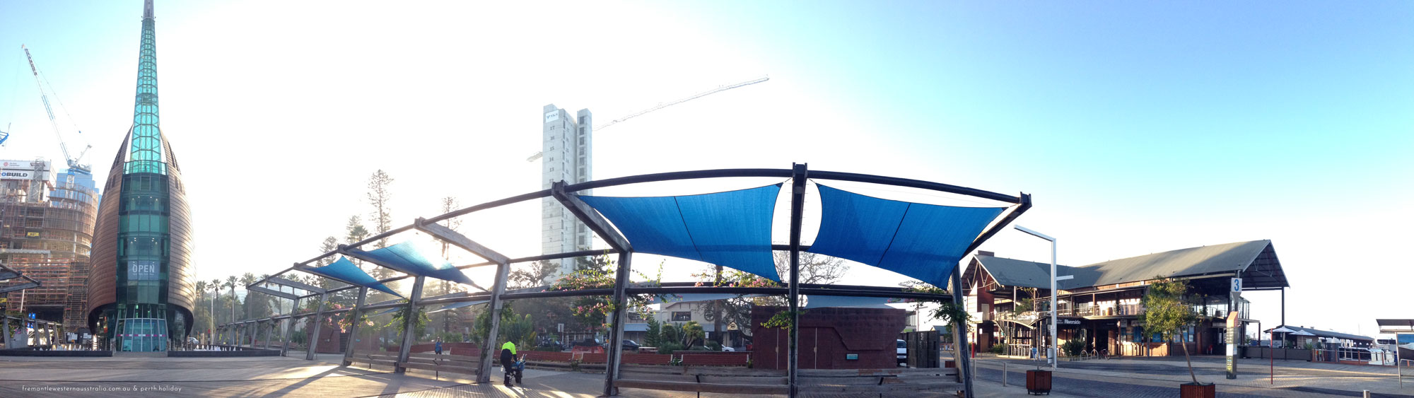 Cat Bus Stop at Elizabeth Quay near the Perth Bell Tower