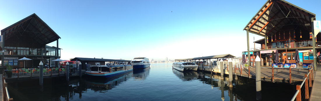 Elizabeth Quay Pier for Rottnes Ferries and Tours